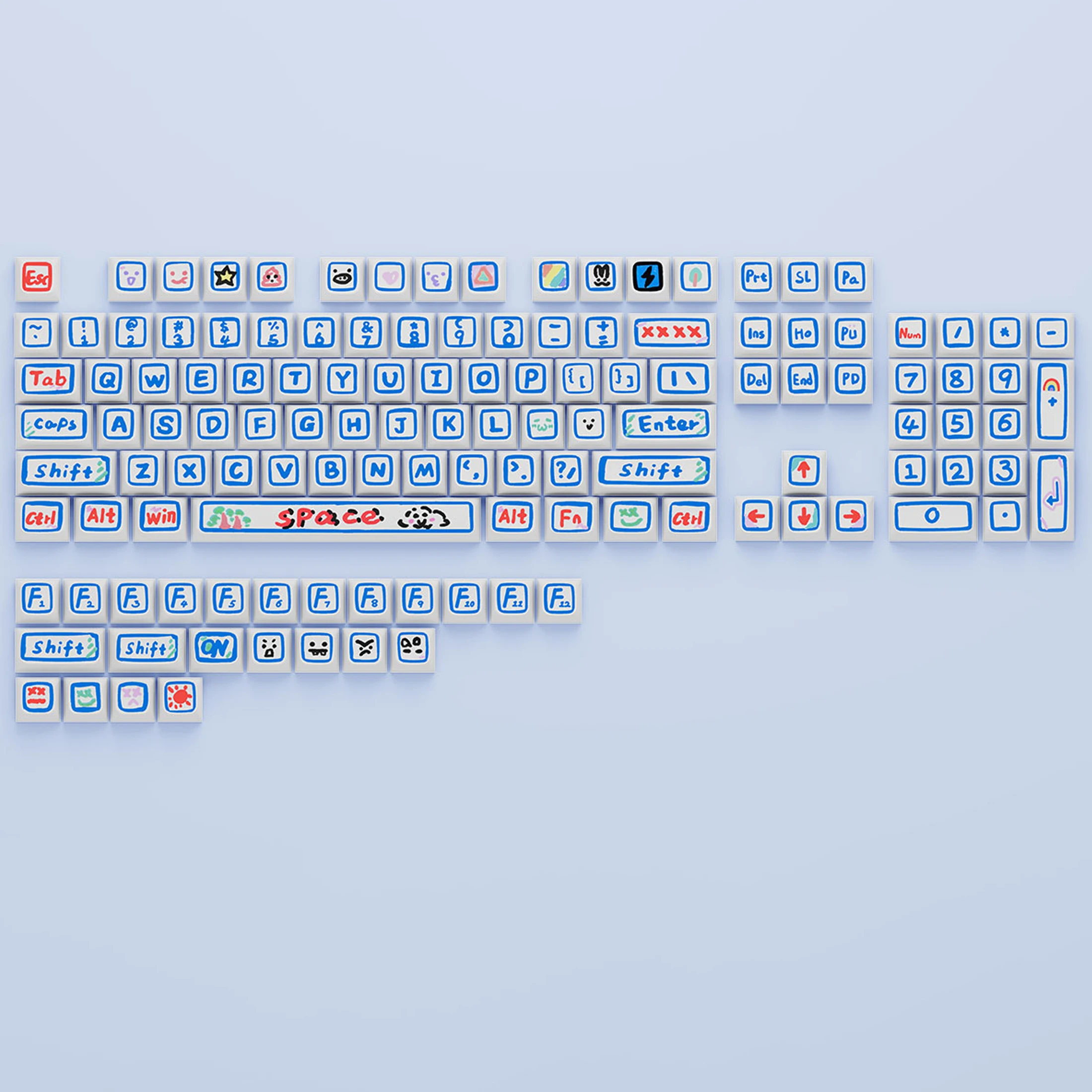 Keycap XDA الملف الشخصي الكتابة على الجدران موضوع Keycap PBT صبغ التسامي مخصص لتقوم بها بنفسك أغطية المفاتيح للألعاب لوحة المفاتيح الميكانيكية MX مفاتيح