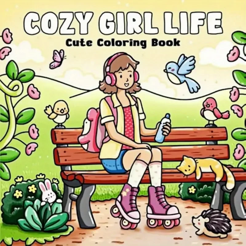 

1pc Cozy Girl Life Coloring Book for Adults - Mother'S Day, Relaxing Moments, Upgraded Thick Paper，Perfect for Drawing