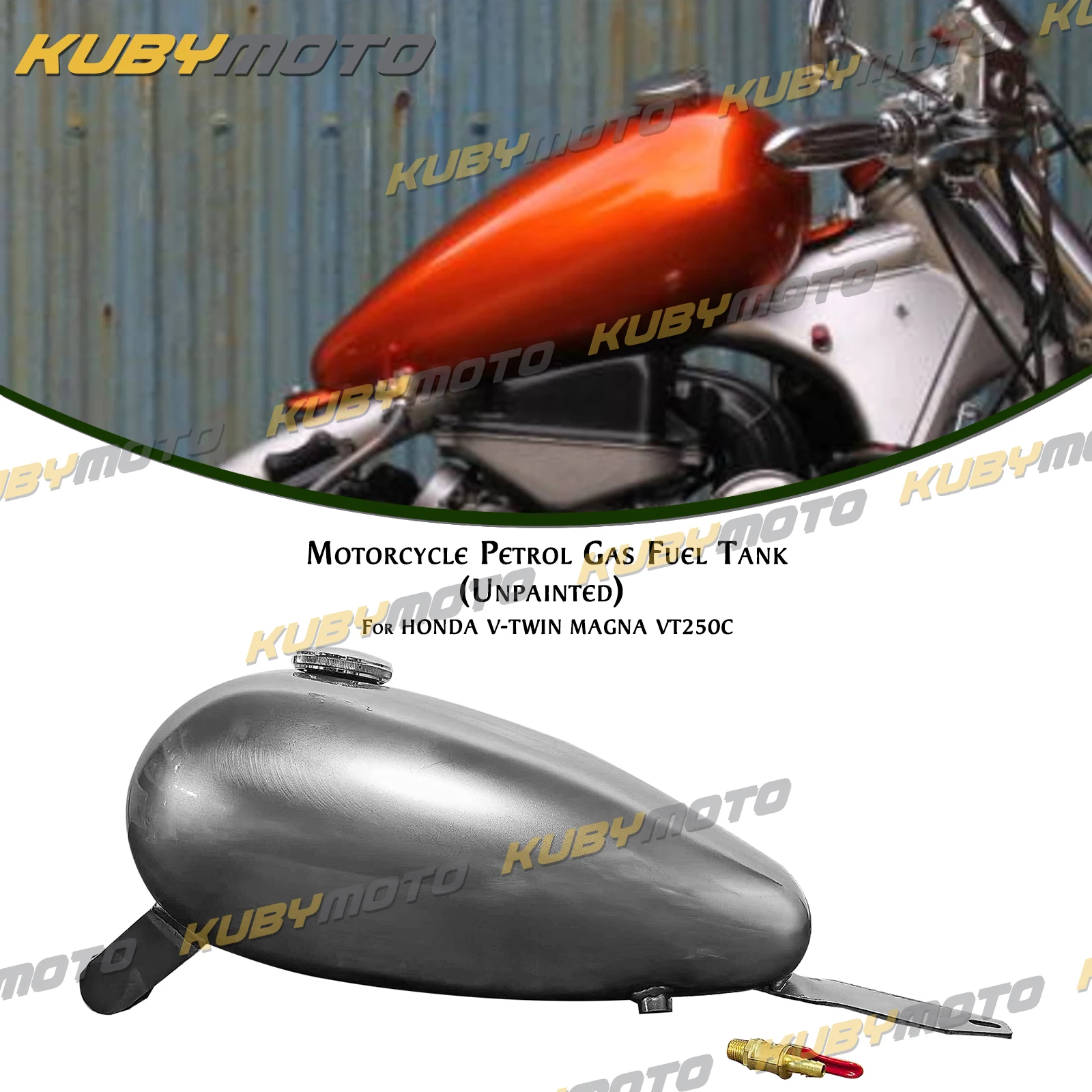 Motorcycle Petrol Gas Fuel Tank For HONDA V-TWIN MAGNA VT250C VT 250 C Retro Modified Motorbike Can