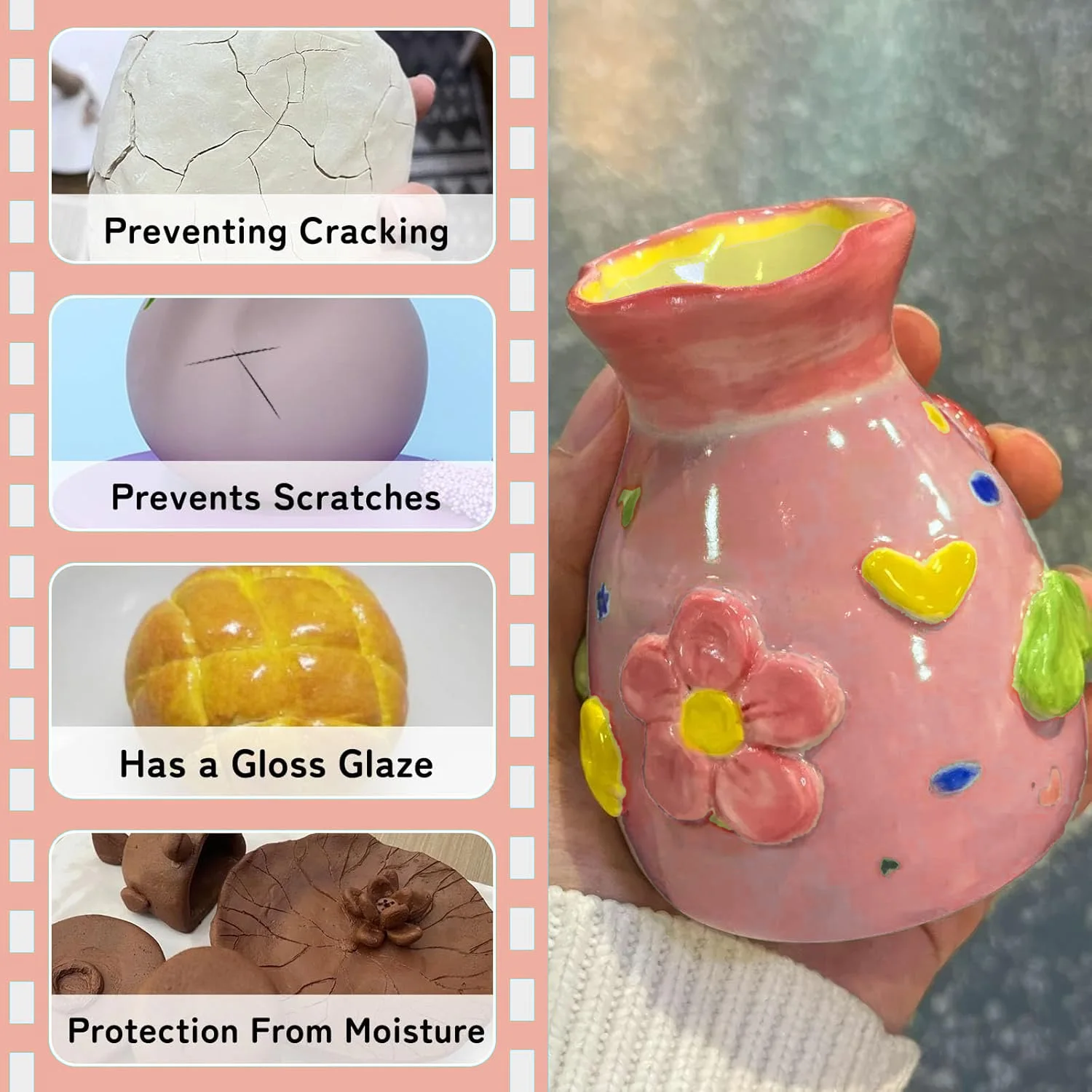 50ml/100ml Glanzlack-Clay-Glasur – Klar, hochglänzend, lichtbeständig und vergilbungsfrei, schützende transparente Beschichtung – Detail 16