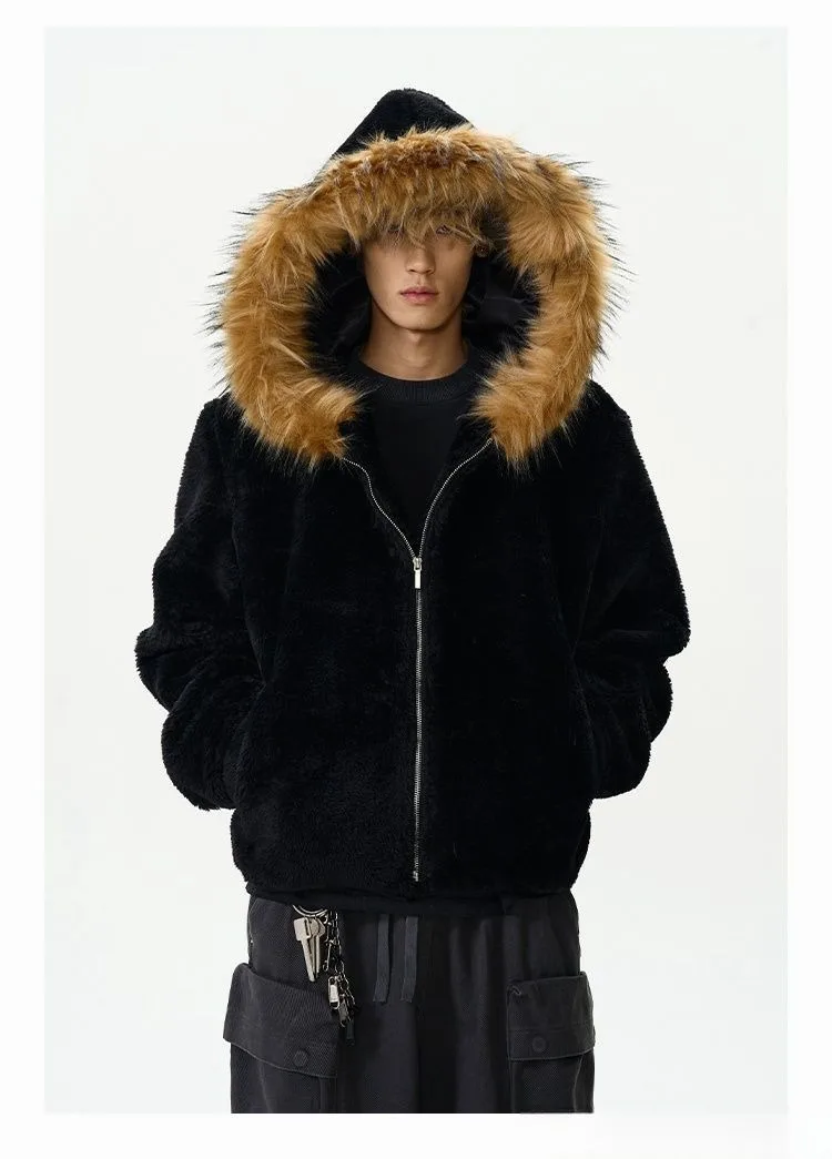 الشباب نمط سترة دافئة وباردة برهان الاتجاه 2024 أزياء الرجال الشتاء الدافئة معطف مقنع #6