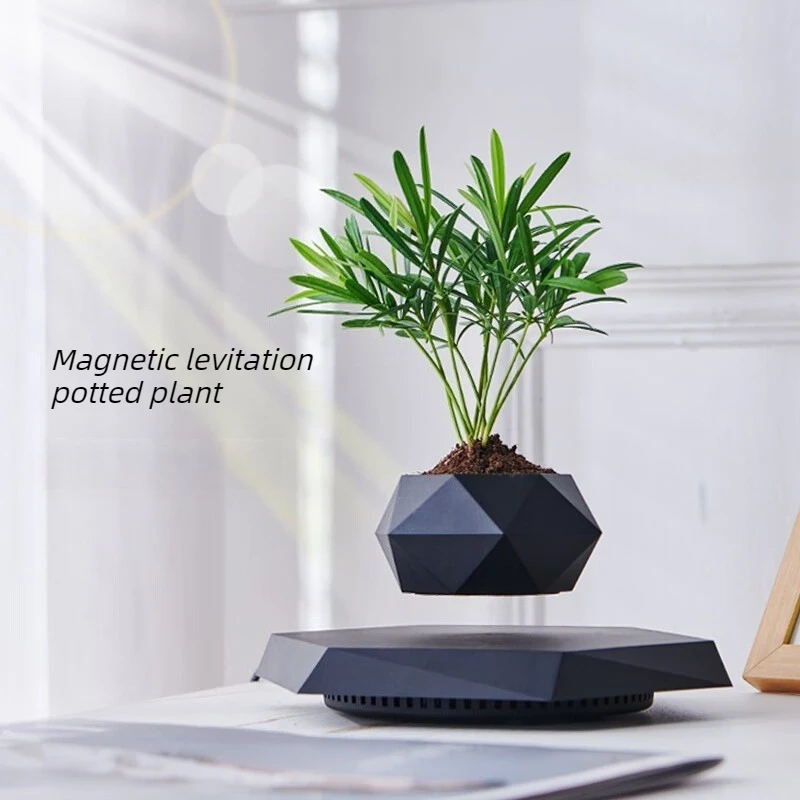 Maglev Flower Pot Plastic Plant Pots Creative Decorative Interior Flowerpot Modern Living Room Decoration Plug in Flower Pots