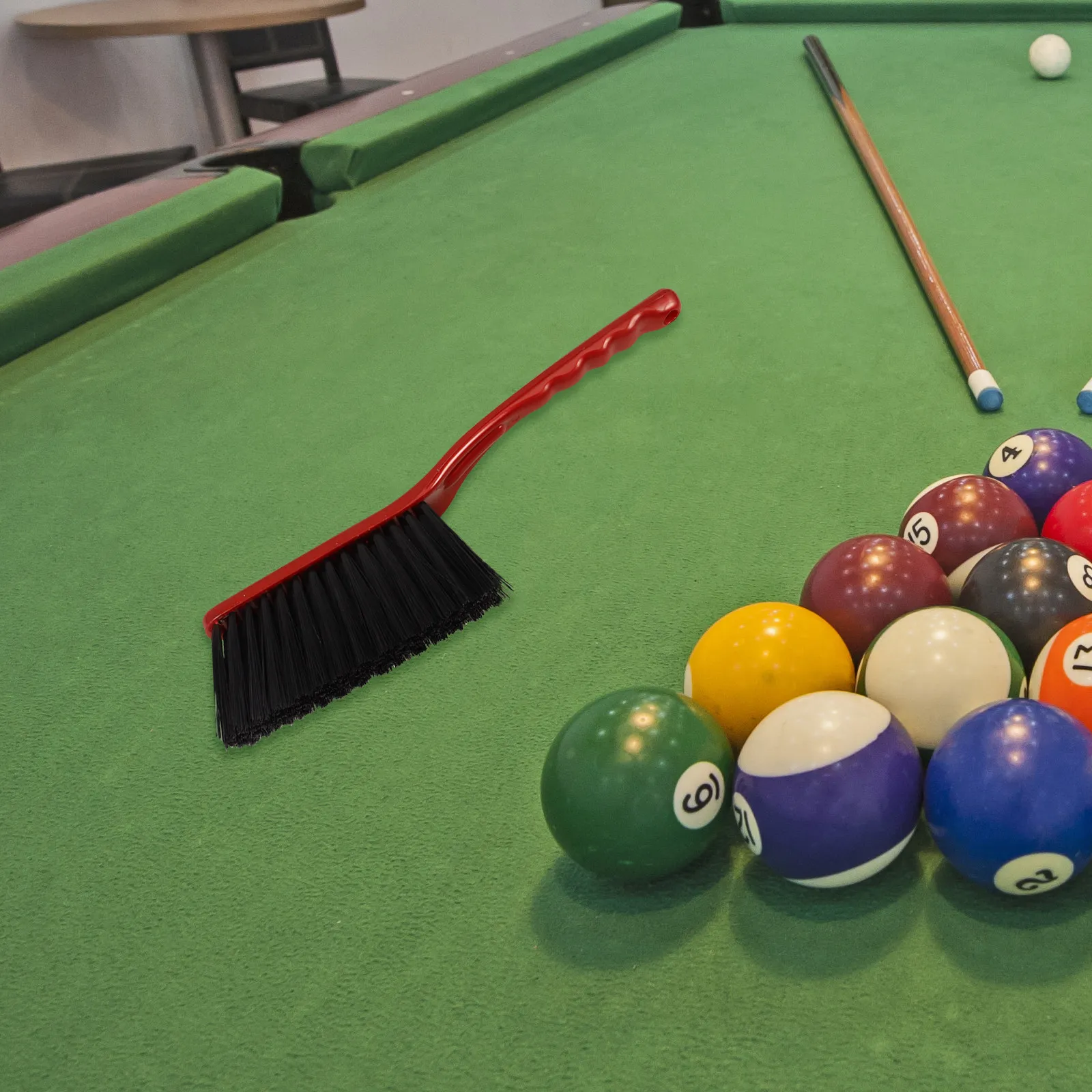 Multi-Use Billiard Brush for Pool Table Cleaning Smooth Bristles Prevent Scratches Fits All Standard Tables Home Bar Club Pool