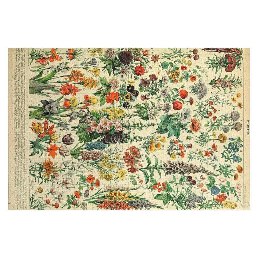 

Types of Flowers, Adolphe Millot Jigsaw Puzzle Personalized Toys Custom Gifts Personalised Jigsaw Wood Photo Personalized Puzzle