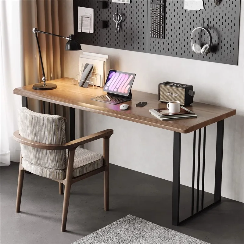Computer Desk Solid Wood Modern Simple for Home Office for Study Room Sturdy Construction, Office Desk