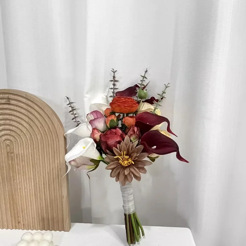 Fresh Mori wedding photography props, Korean wedding license photo tulip simulation bride bouquet