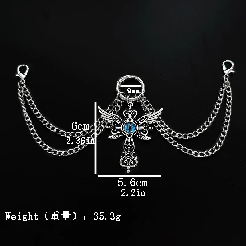 1pc Devil Eye Titanium Steel Shoe Chain Metal Entagram Pendant Women Shoes Decoration Accessories Boots Shoe Party Diy Jewelry
