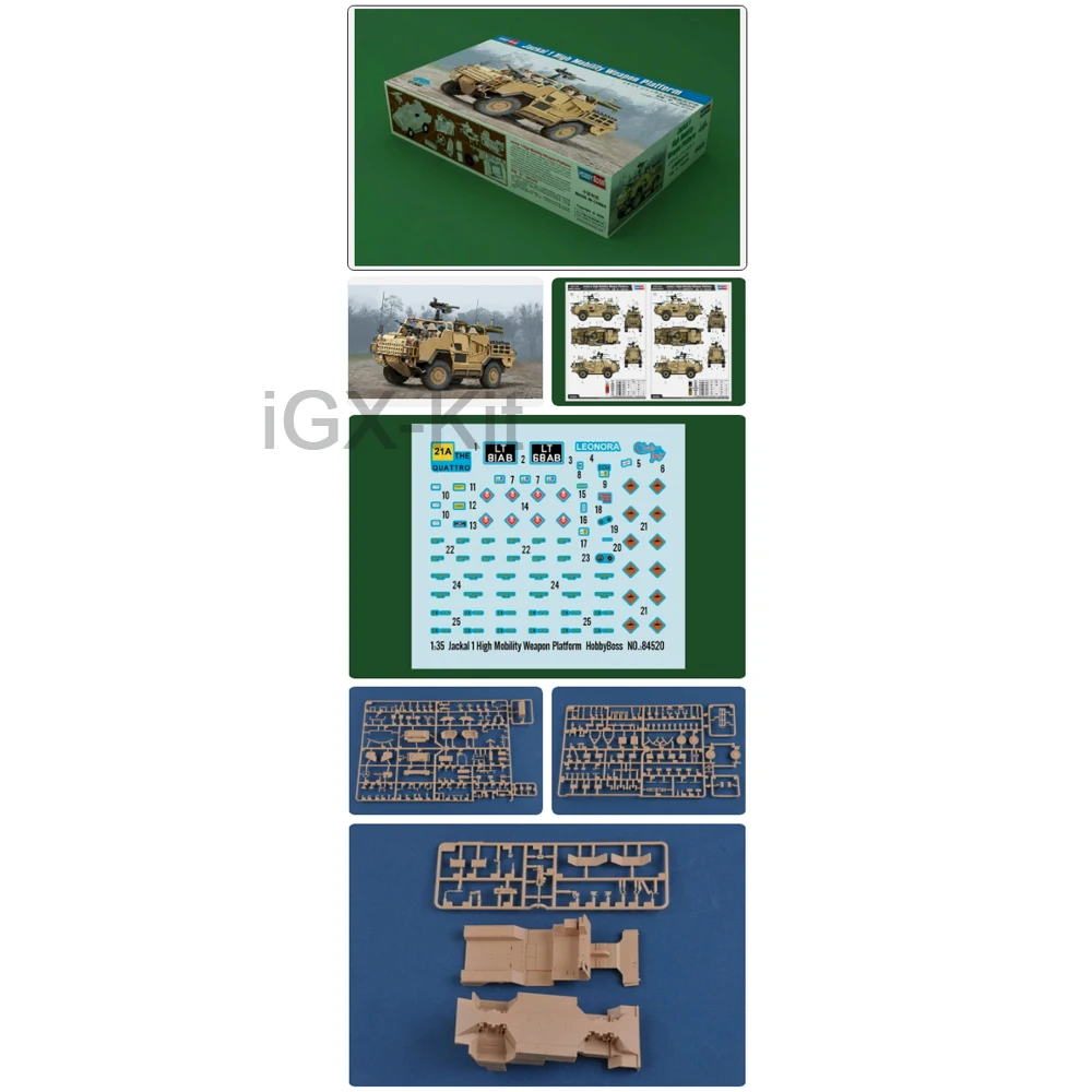 

Hobbyboss 84520 1:35 Scale UK Jackal 1 High Mobility Platform Vehicle Plastic Model Building Kit Hobby Craft Modeling Toy