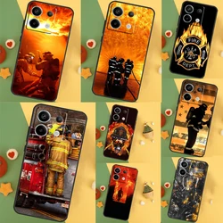 Firefighter Fire Fireman Cover For Xiaomi Redmi Note 13 12 11 9 10 Pro 12S 11S 10S 9S Redmi 13 12 10C 12C 13C Case