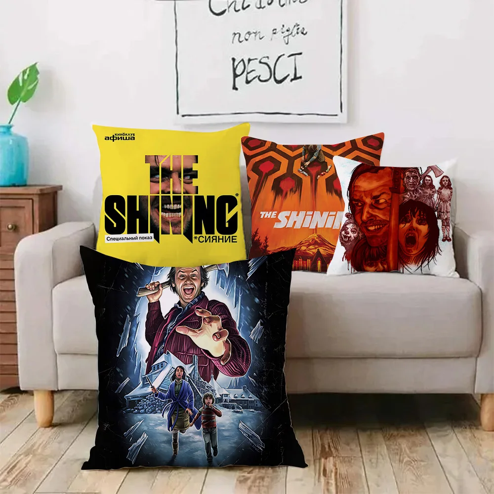 T-The S-ShiningS Pillow Covers Cartoon Sofa Decorative Home Double-sided Printing Short Plush Cute Cushion Cover