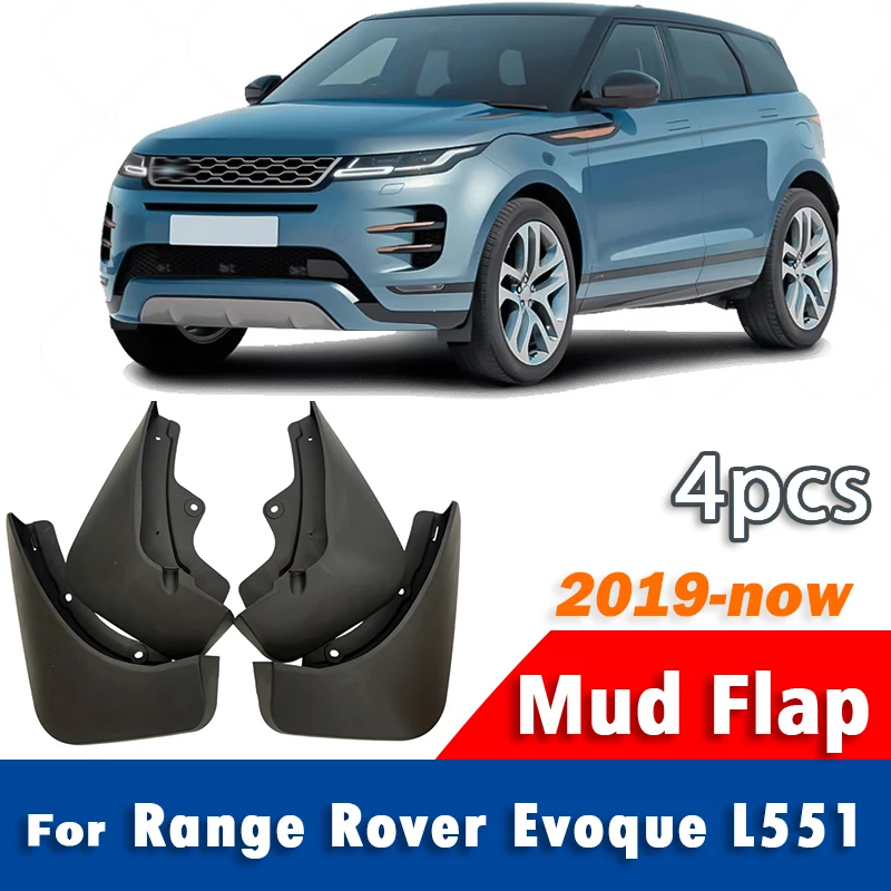 2019-2026 For Land Rover Evoque L551 Front Rear 4pcs Mudguards Fender Mudflaps Car Accessories Mud Flap Guard Splash Mudguard