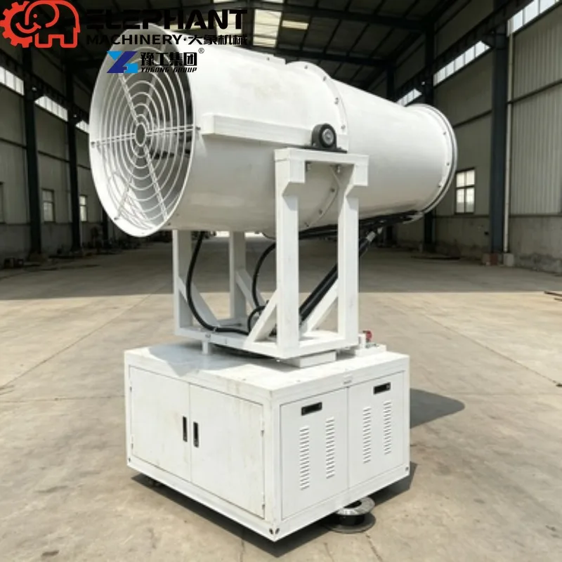 Fog Cannon Sprayer 40m Mobile Industrial Mist Cannon For Coal Mine Construction Site Dust Reduction Air Purification