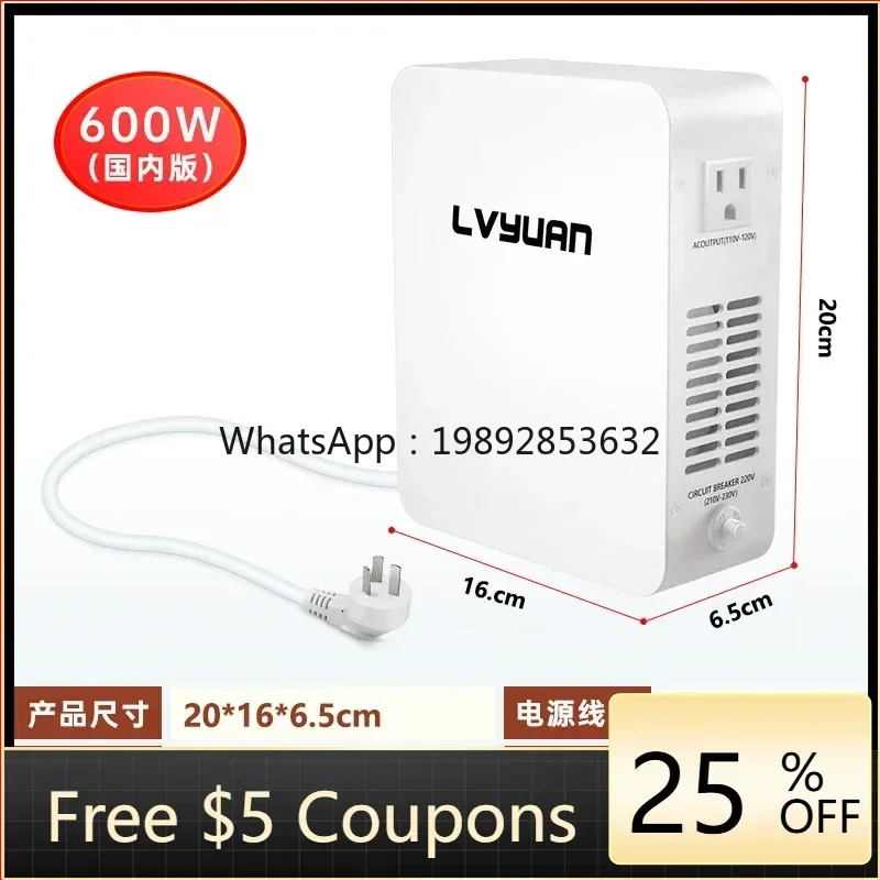 

Трансформатор A1 220В на 110В, преобразователь напряжения питания 110В на 220В, для Японии 100В, США 120В, Тайвань