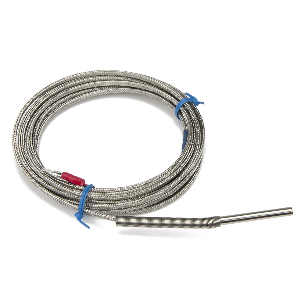 FTARP02 K E J type 4m high temperature resistance metal screening cable polish rod probe thermocouple with spring