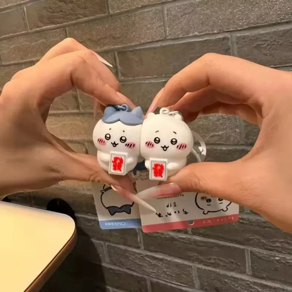 Chiikawa Kawaii A Pair Hachiware Magnetic Pair Keychain Cartoon Doll Pendant Couple Friends Cute Kawaii Gift for Fans Girls
