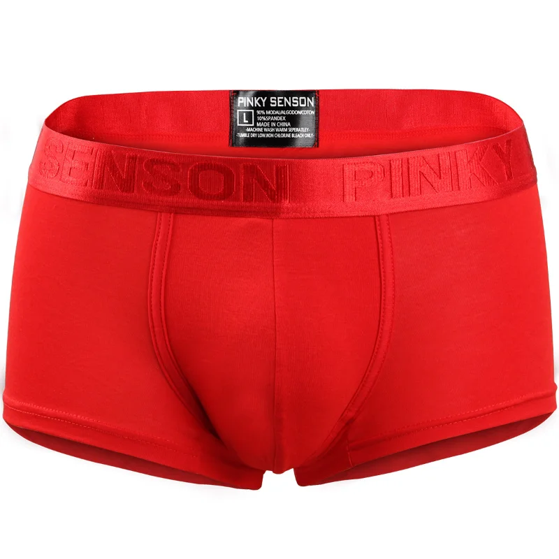 

Men's Panties Boxers Modal U Convex Underwear Mid-Waist Breathable Solid Color Boxer High Elastic Underpants Calzoncillo Hombre