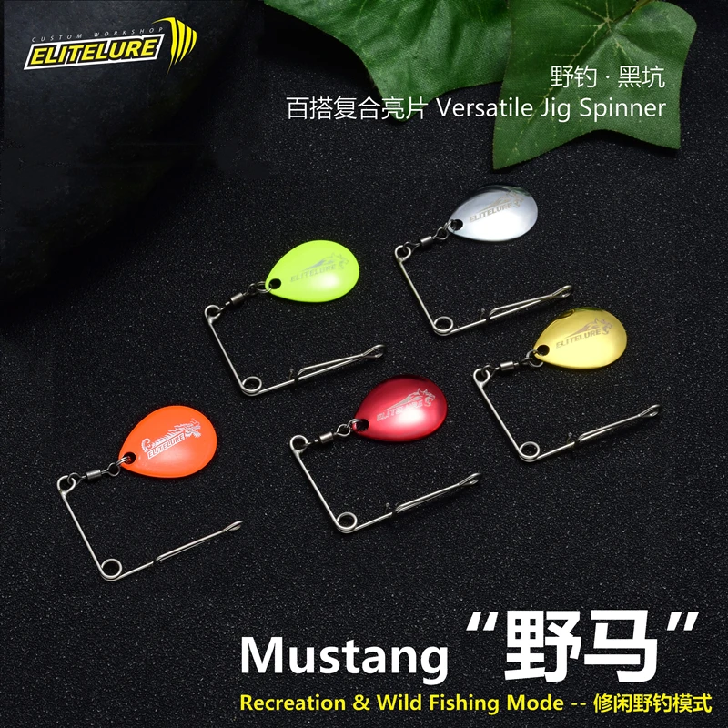 Leurre dur composite polyvalent à paillettes EliteLure Mustang, pour la pêche sauvage en eau noire, leurre artificiel pour achigan à bouche bouclée