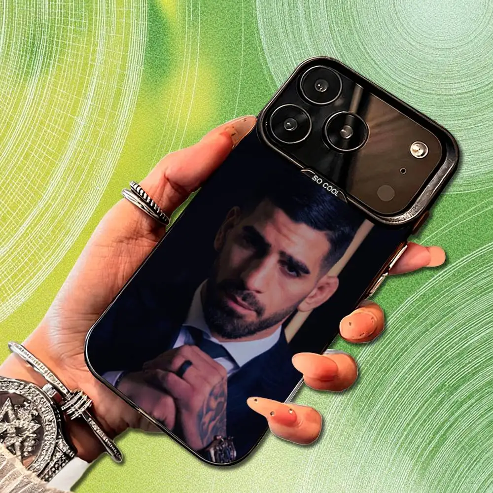 เคสโทรศัพท์ I-Ilia Powerful T-Topuria สำหรับ iPhone 14,17,13,12,11,16,15,Mini,Pro,SE,XS,MAX,สีดำด้าน ผลิตจากซิลิโคน