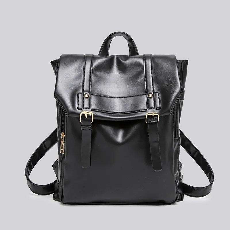 Zaino per ragazze in pelle PU carino stile giapponese Zaino per notebook per studenti delle scuole con patta stile preppy Zaino da viaggio per donna Kawaii
