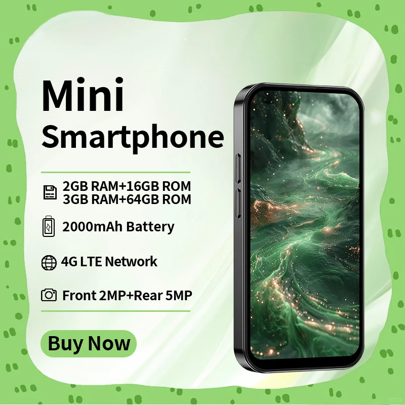 ONEMYTH M17 Pro 4G Mini Smartphone 4.0-inch Dual SIM WIFI 3GB RAM 64GB ROM Type-C Android Phone Play Store Multiple Colors
