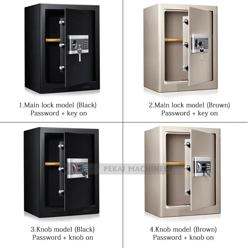 Business Safes Black Champagne Color Electronic Password Home Office Large Intelligent Storage Cabinet Steel Anti-theft Safe Box