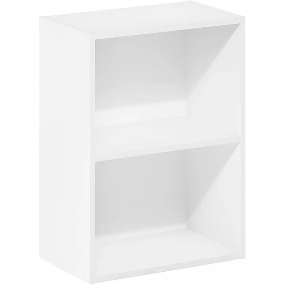 

Двухуровневый белый книжный шкаф / стеллаж для книг / для хранения