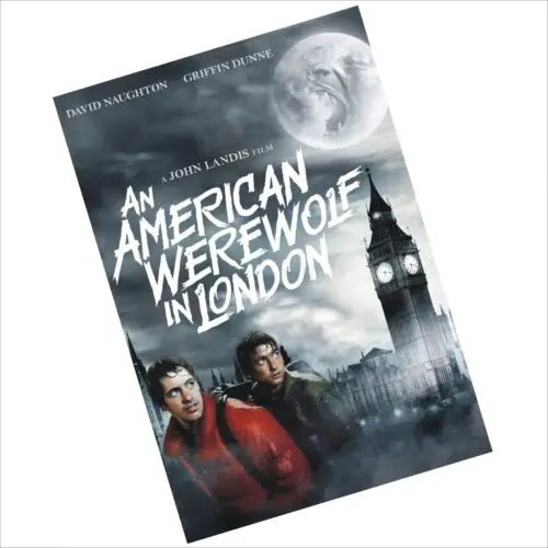 Metal An American Werewolf In London Tin Sign Wall Art Door Movie Room Man Cave