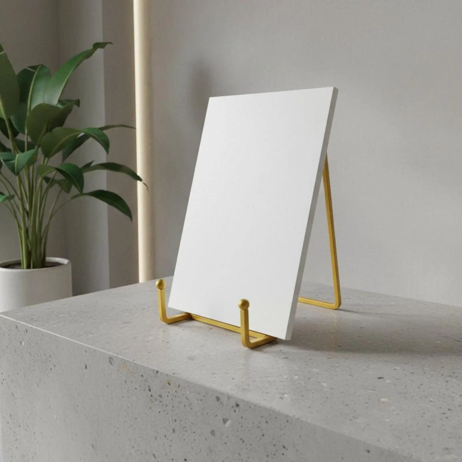 Iron Display Stand Versatile Metal Shelf Easel Plate and Book Holder for Living Room Office Desk