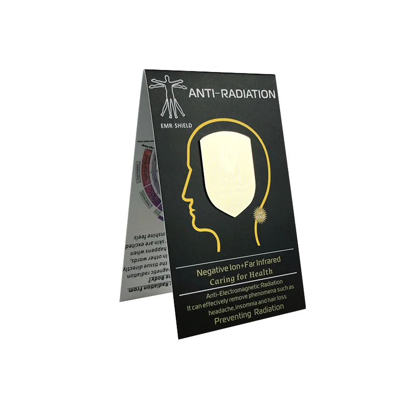 Customized Source Factory 24K Metal Human Negative Ion Anti-Radiation Energy Phone Sticker Energy Patch