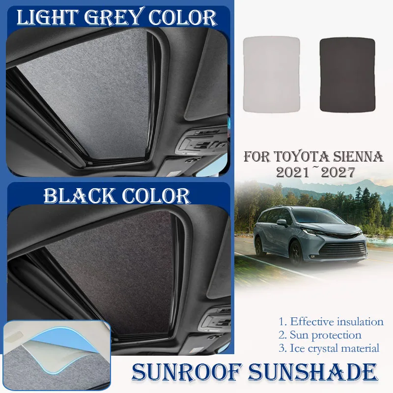 

Car Skylight Sunshade For Toyota Sienna Granvia XL40 2021-2027 Nano Ice Crystals Film Pad Window Visor Sun Shade Car Accessories