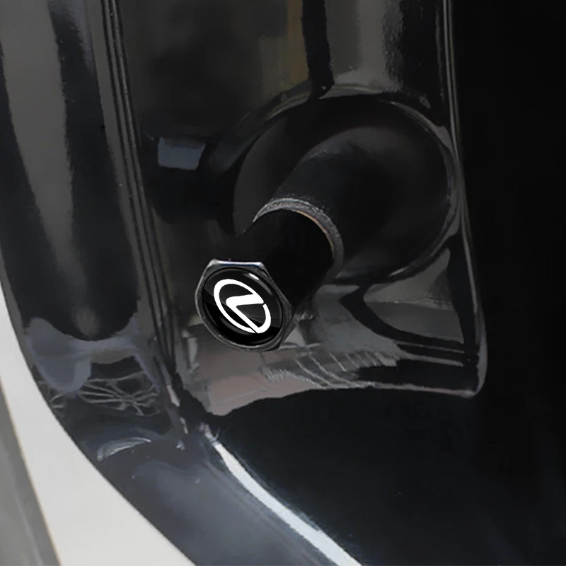 4 قطعة سيارة معدنية الإطارات صمام قبعات عجلة غطاء غبار اكسسوارات السيارات لكزس CT200H ES350 GX460 470 IS250 LS460 NX300 RX300 350 450H #2