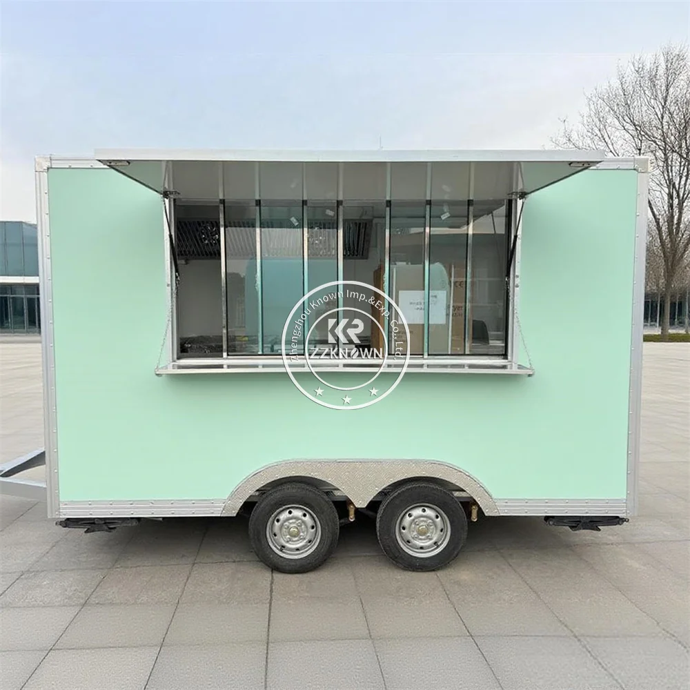 

Customized Mobile Kitchen Pizza Cart Fast Food Vending Trailer Hot Dog Catering Truck Concession Mobile Food Truck