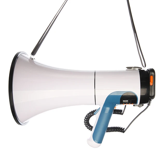 Hand Megaphone Manufacture Suppliers Siren Loudspeaker 100W Portable Plastic Megaphones