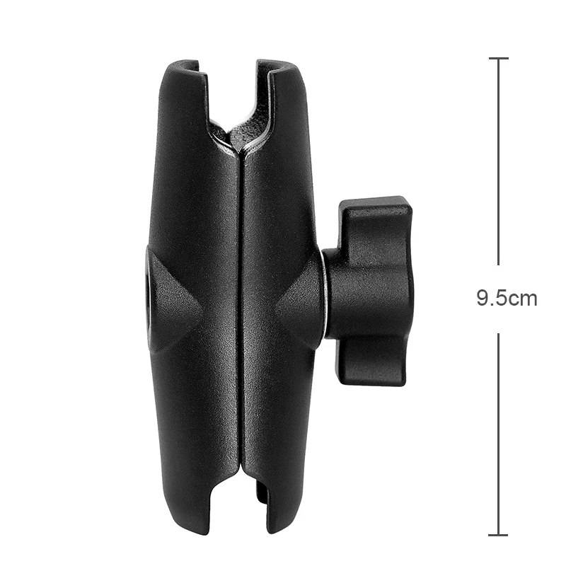 Double Socket Arm Motorcycle Ram Mount Support Compatible with 1 Inch 25mm Ball Components for Gopro Garmin Action Camera