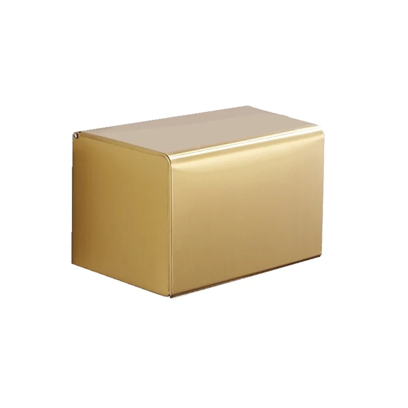 

A76K Bathroom Storage Paper Rack Waterproof Tissue Holder Bathroom Accessories Golden Toilet Paper Rack