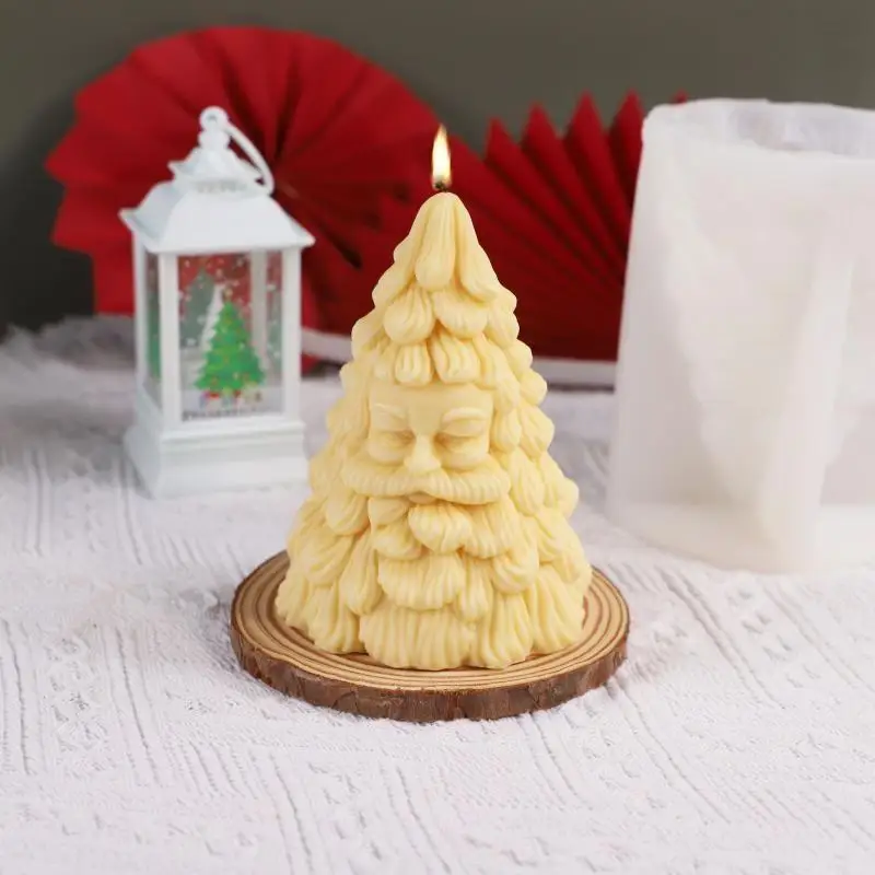 Creative New Christmas Grandpa Figure Silicone Mold Handmade Aromatherapy Candle Mold Desktop Holiday Decor Companion Gift