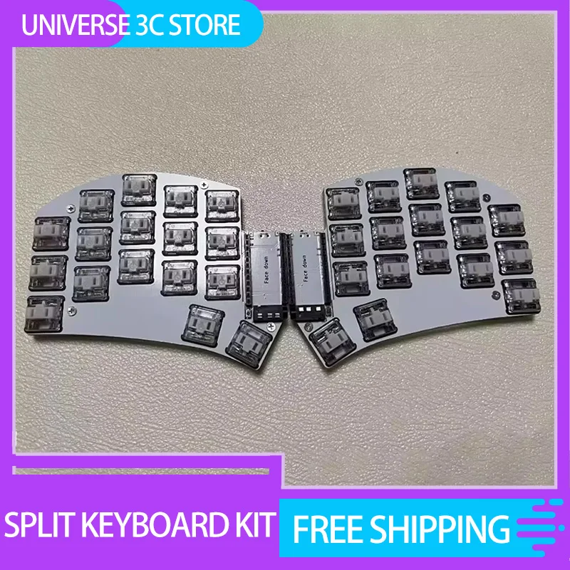 Cradio Sweep Split Mechanical Keyboard Kit Dual Mode Rgb Hot Swap Custom Wireless Zmk/Qmk Gaming Keyboard For No Switch Keycap