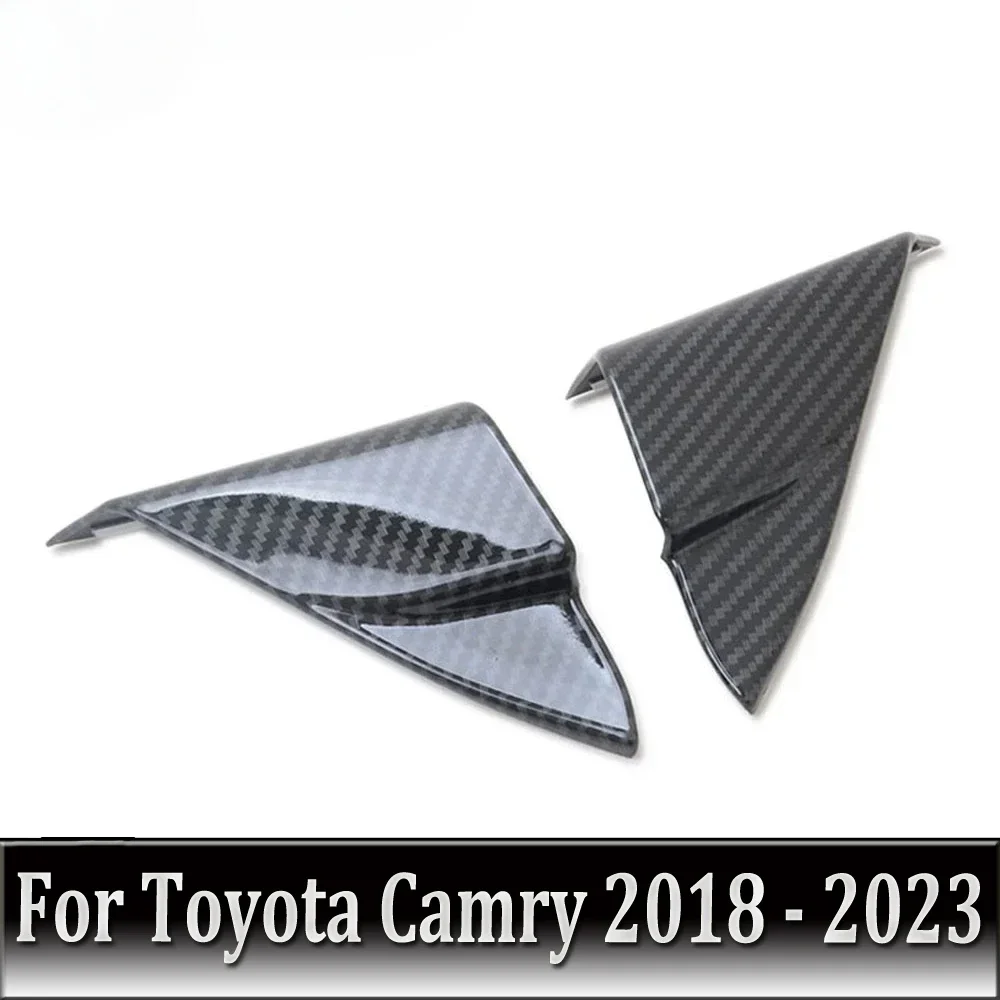 Car Accessories Interior Triangle Cover Red Front Car Window A Pillar Trim Sticker For Toyota Camry 2018 2019 2020 2021-2023