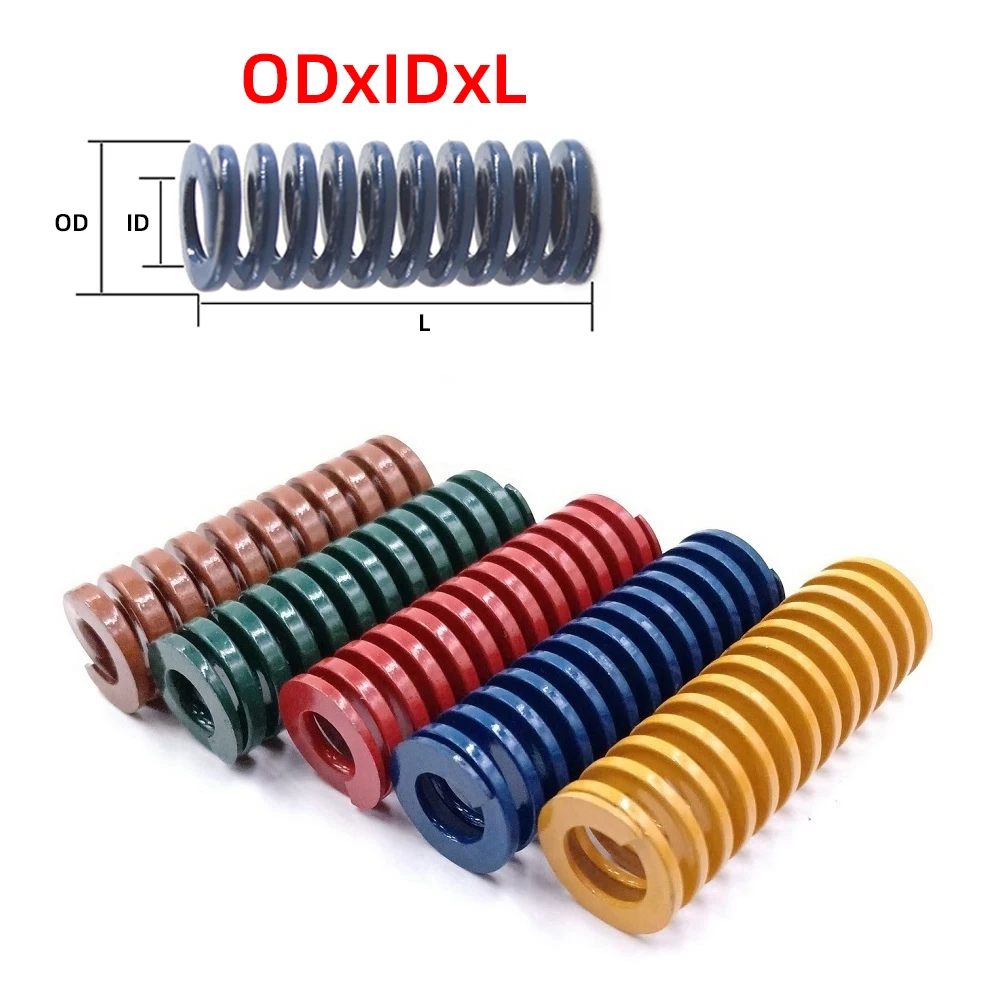 Tbelix 1PCS Die Mold Spring Spiral Stamping Compression Loading Springs Outer Diameter12mm Internal Diameter6mm Length 20-100mm