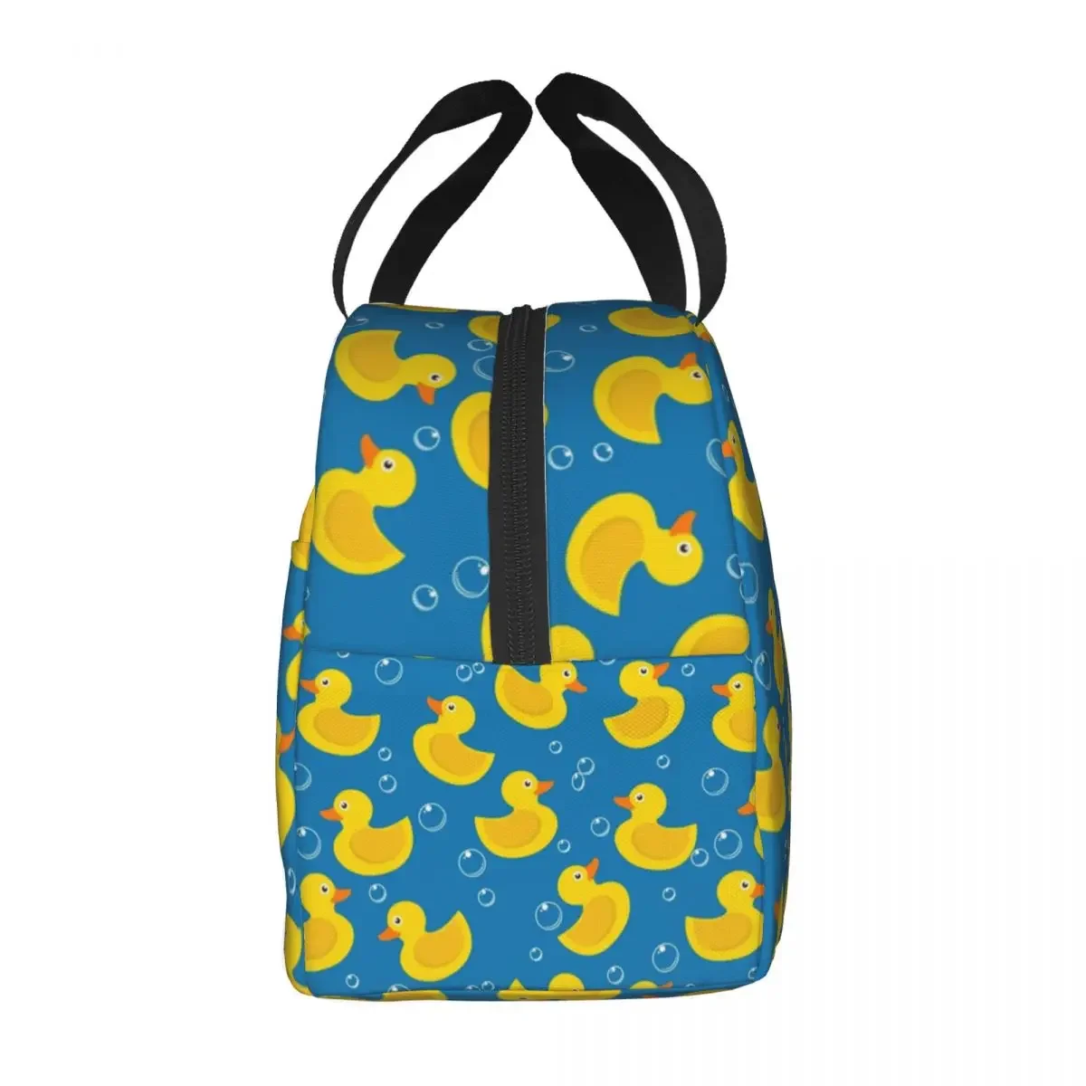 Custom Cartoon Yellow Rubber Duck Pattern Lunch Bag Men Women Thermal Cooler Insulated  Boxes for Student School