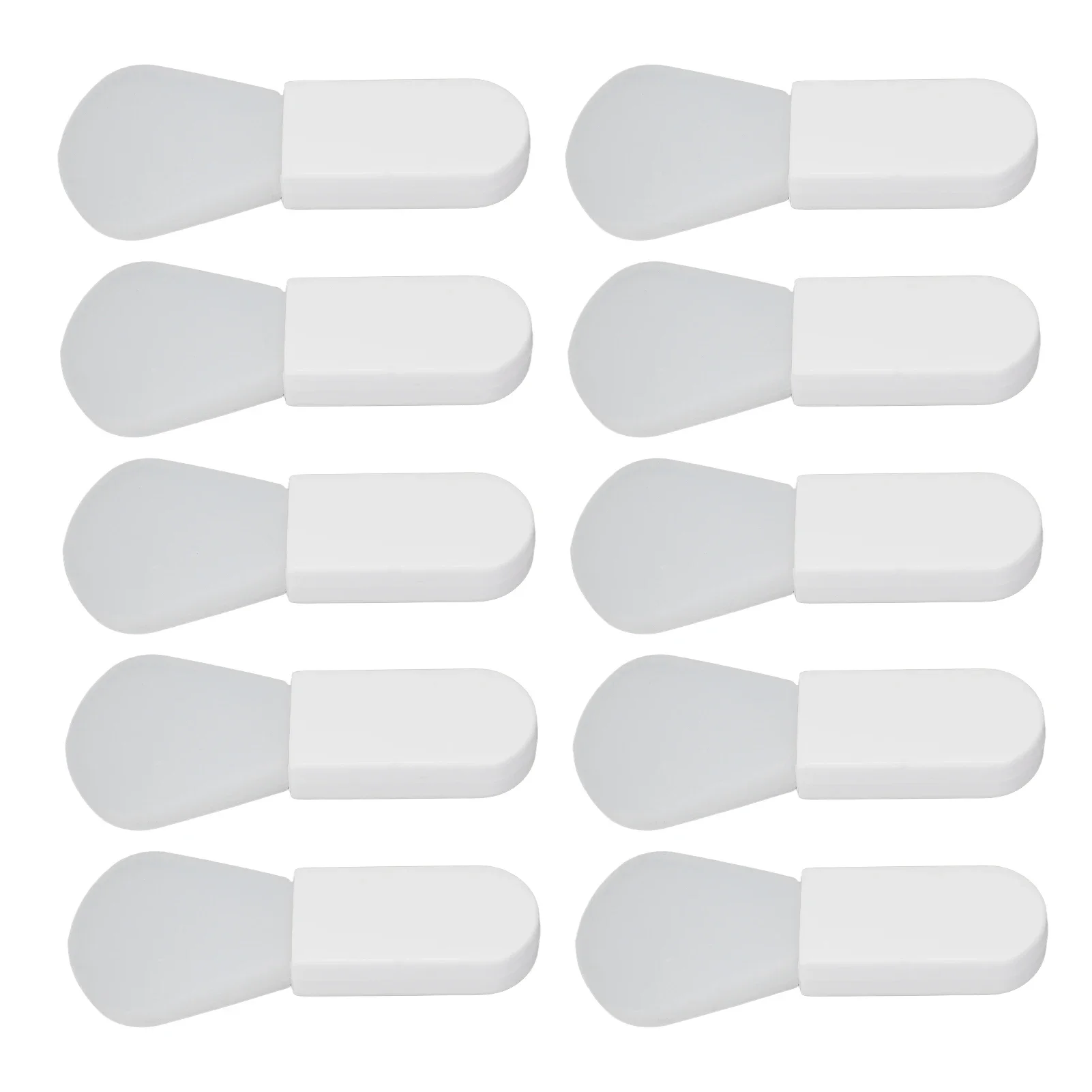 10 Uds cepillo de máscara de silicona Mini aplicador de barro de mango corto herramienta de belleza Facial portátil tipo en forma de abanico blanco