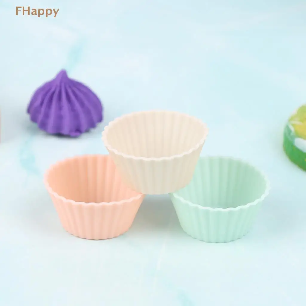 10Pcs/set Silicone Cake Mold Round Shaped Muffin Cup Mini Kitchen Tool DIY Decorating Tools