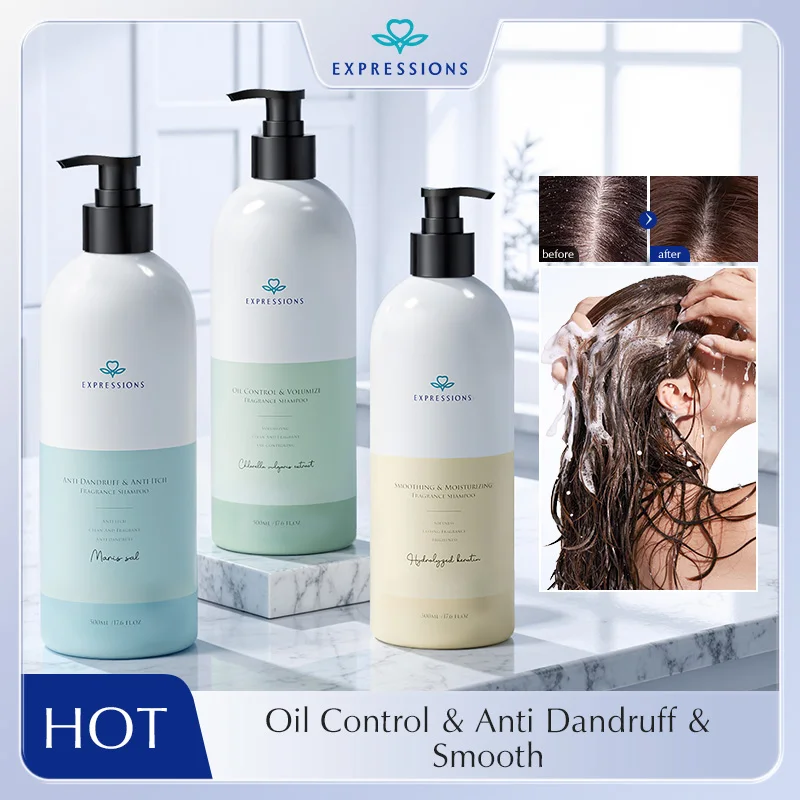 

500ml Refreshing & Soothing Shampoo: Controls Oil, Removes Buildup, Anti-Itch, Smoothes & Hydrates Hair