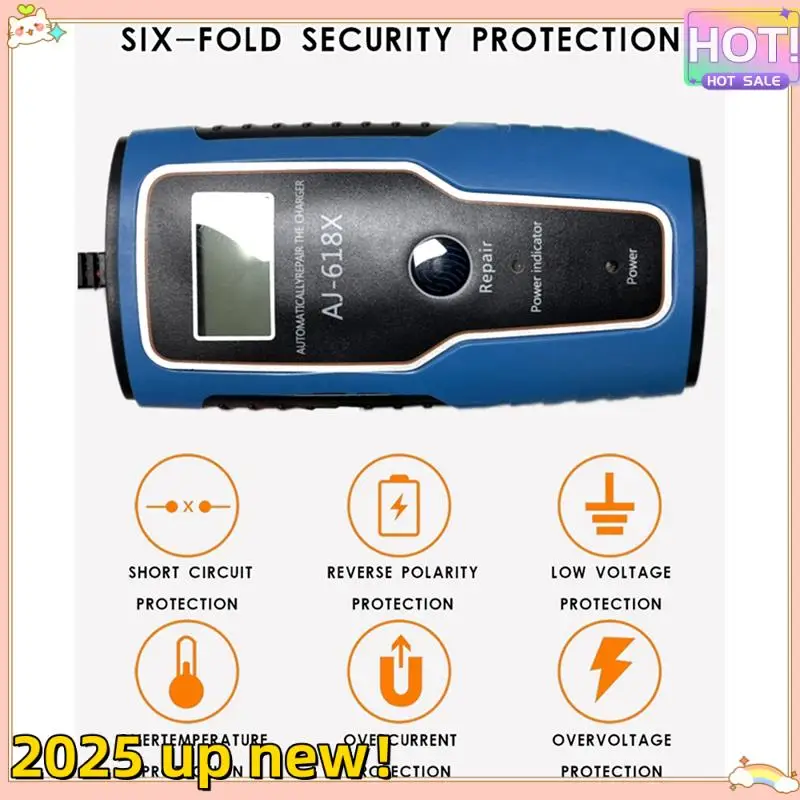 

Superior-12V Fully Automatic Smart Charger 6A High Power Portable Car Motorcycle Battery Charger For Battery Charging Durable UK