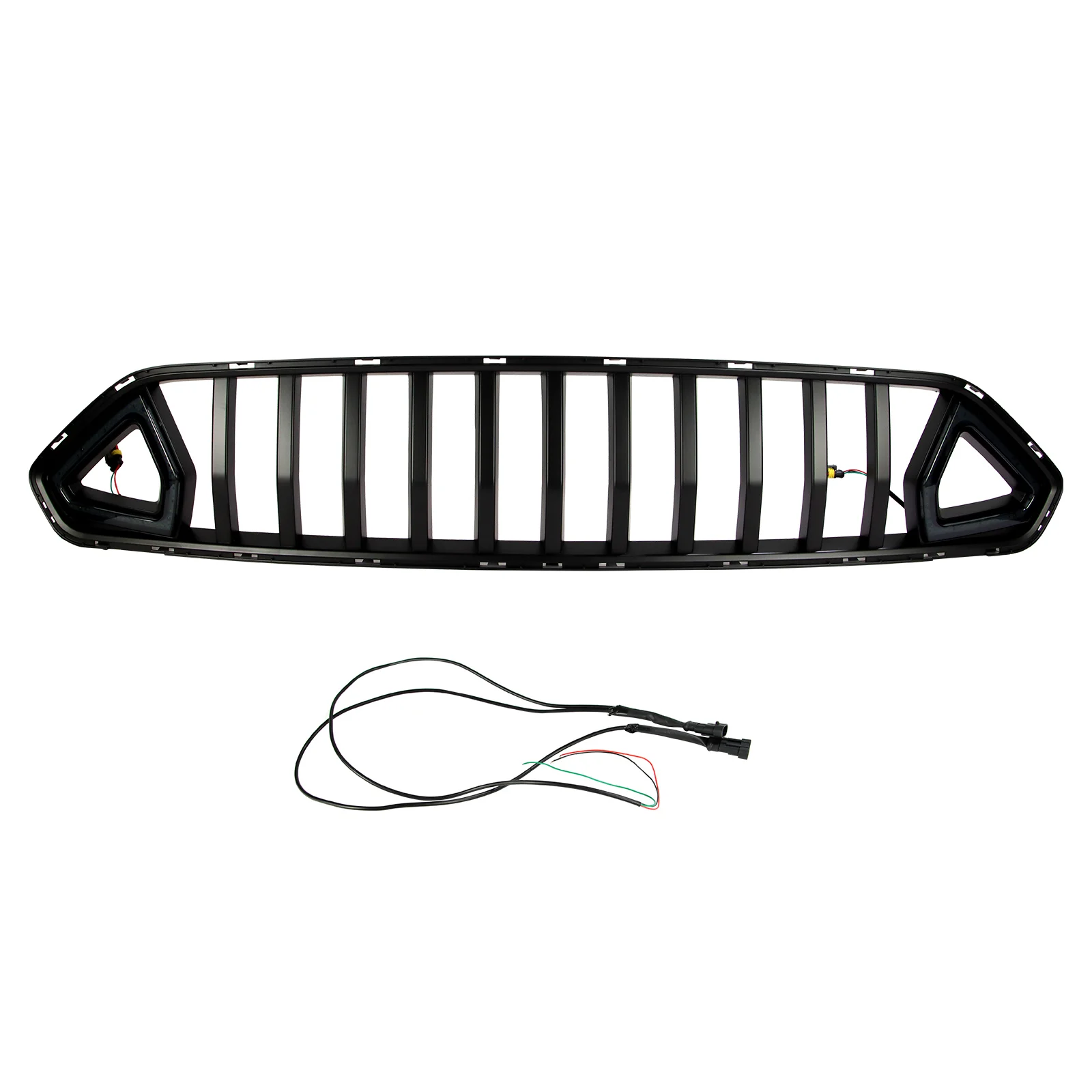 

Car Front Grill for 18-21 Ford Mustang w/ LED&Wiring,Matte Black Grille