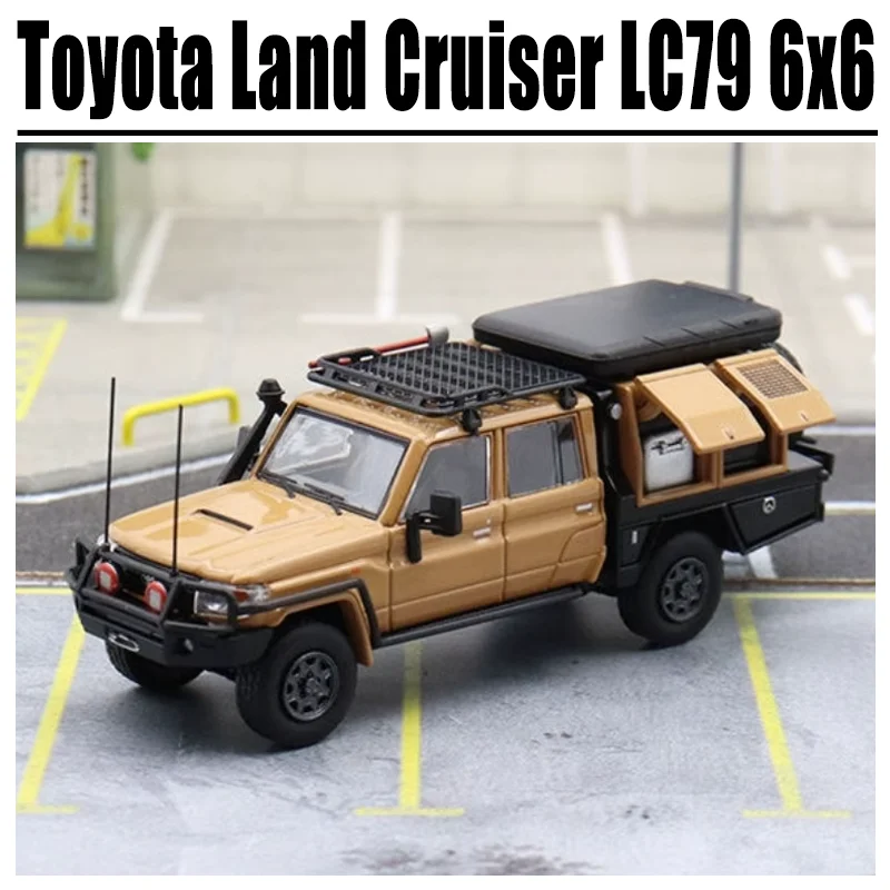 Autobots 1/64 Toyota Land Cruiser LC79 6x6 Legering Speelgoed Motorvoertuig Diecast Metaal Model Geschenken