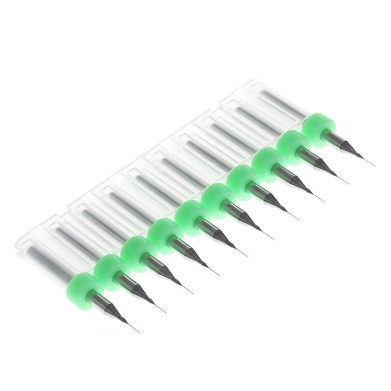 367d جديد 10pc نصيحة 0.2 مم 1/8 "شانك حلزوني الناي الفلوت التنغستن كربيد micro بيتس