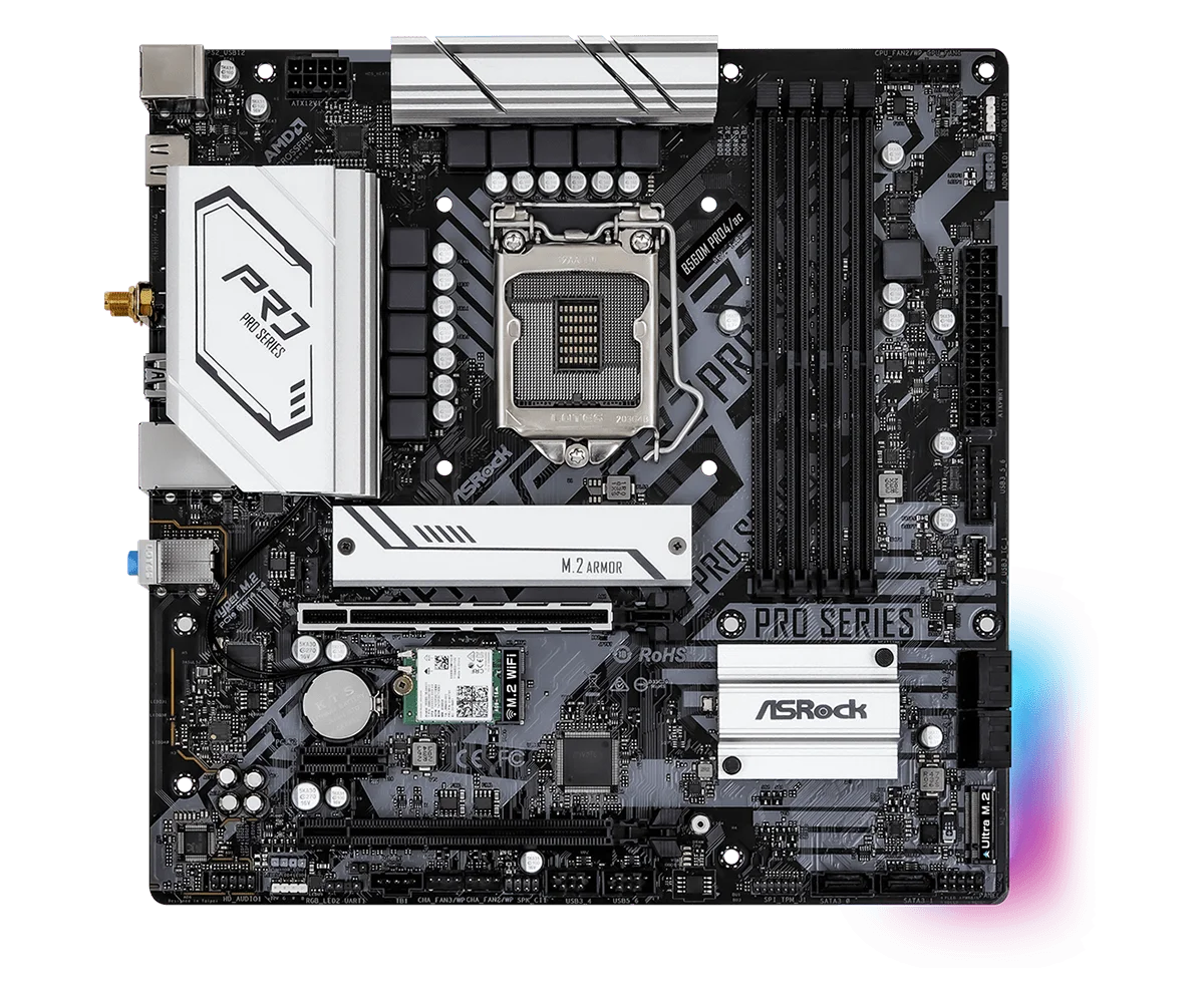 B560 Motherboard ASROCK B560M Pro4/ac Motherboard LGA 1200 DDR4 128GB M.2 PCI-E 4.0 USB3.0 Micro ATX support i5-11500 i3-10300