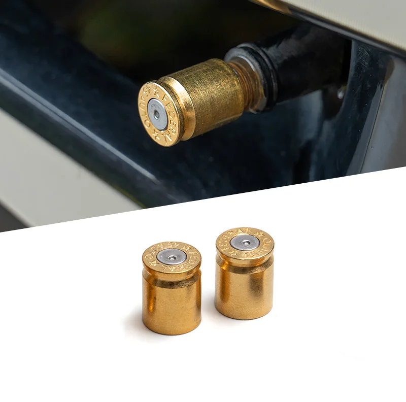 Reifenventilschaftabdeckung aus Messing, 4-teiliges/2-teiliges Set, universelle Ventilschaftabdeckung für Automobile, LKWs, Motorradreifen