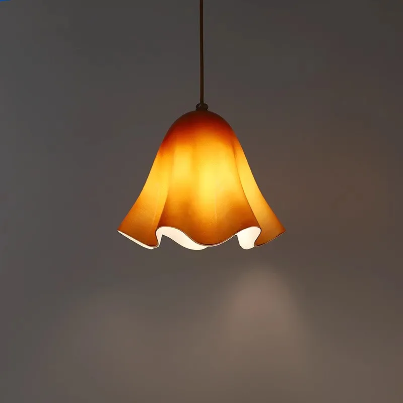 French Vintage Glass Chandelier Creative Strip Skirt Series Restaurant Bedroom Bedside Mood Light